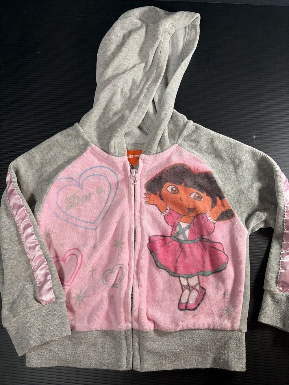 Nick Jr Dora the Explorer Pink Zip Sweatshirt Top Youth Kids Sz 3T Girls 2008